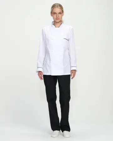 Костюм ГУРМАН женский (белый/черный)