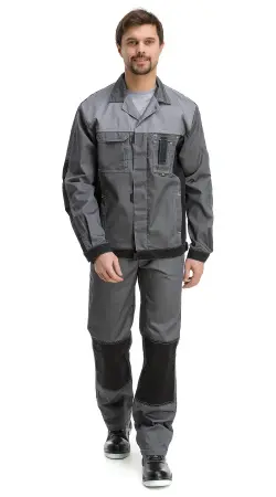 Костюм RONTA KS212 с ПК (т.серый/серый/черный)