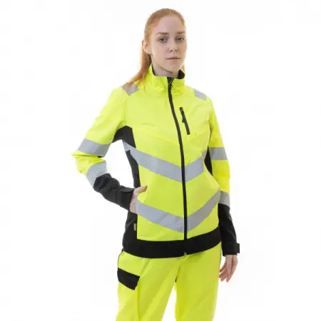 Куртка BRODEKS KS 229 сигнальная женская (желтый/черный) Куртка BRODEKS KS 229 сигнальная женская (желтый/черный)