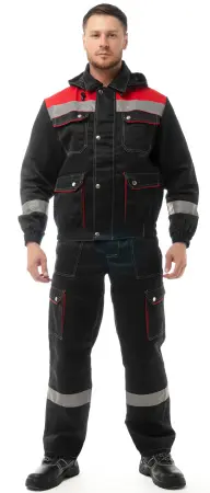 Костюм АНТЕЙ с СОП с ПК (черный/красный)