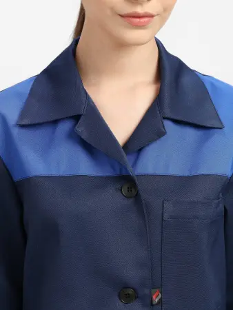 Халат ЛИГОР женский (т.синий/васильковый)