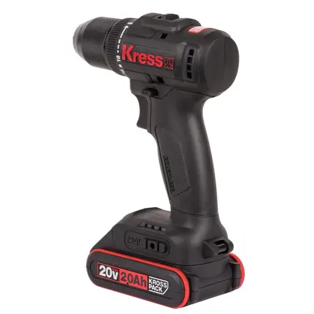 Аккумуляторная дрель-шуруповерт KRESS KU212.1 20В 50Нм 2х2А/ч