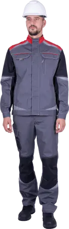 Куртка ТУРБО SAFETY (серый/чёрный/красный)