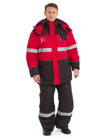 Костюм НОРДМЕН зимний с СОП с ПК (красный/чёрный)