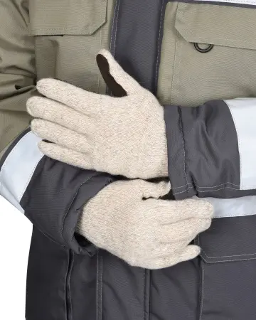 Перчатки SAFEPROTECT ЮКАГИРЫ утепленные со спилком (бежевый) ОТГРУЗКА КРАТНО 12 ПАР