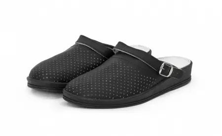 Сабо нат.кожа ПВХ (черный)