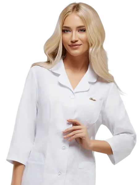 Халат ГРАЦИЯ женский медицинский (белый) женские медицинские