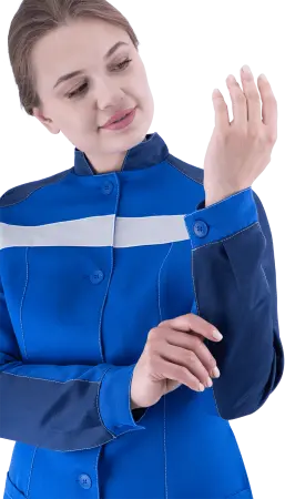 Халат РОУД женский (василек/т.синий)