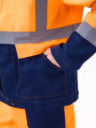 Костюм СКАНДИН с ПК (оранжевый/т.синий)