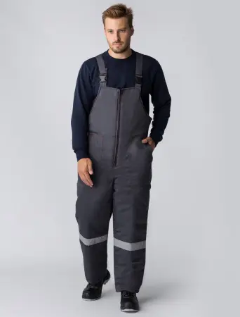 Костюм зимний Партнер NEW, п/к, темно-серый/красный