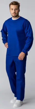 Костюм ХАССП-СТАНДАРТ с БР (васильковый) мужские медицинские