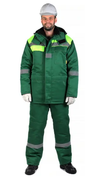 Костюм RONTA KS241 зимний с ПК (т.зеленый/лайм) Костюм RONTA KS241 зимний с ПК (т.зеленый/лайм)