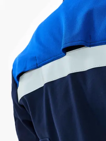 Костюм сварщика ВЕЛДСВАР-СОП 2 кл.защиты с БР (т.синий/васильковый)