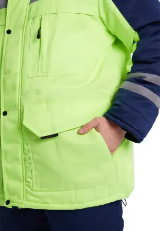 Костюм ЗИМНИК зимний с БР (лимонный/т.синий)