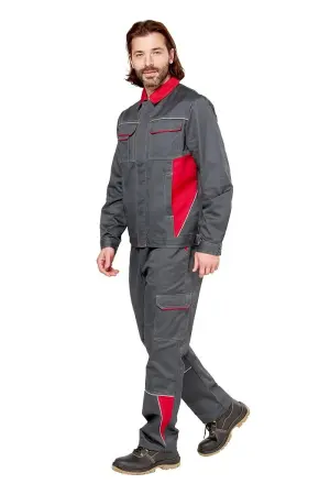 Костюм СТРАЙК 2 SAFE с ПК (серый/красный)