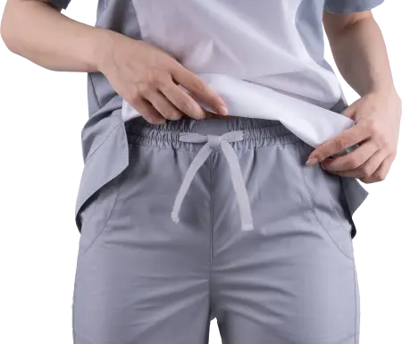 Костюм ГРАЦИЯ женский с БР (серый/белый) женские медицинские