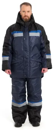 Костюм ГРАДУС зимний с ПК (синий/черный/василек)