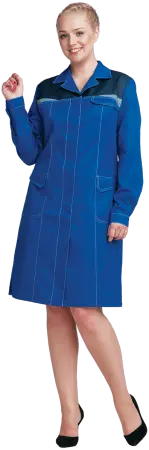 Халат КМ-10 ЛЮКС женский (василек/т.синий)