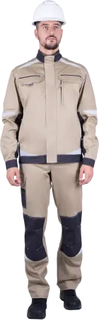 Куртка ТУРБО SAFETY (бежевый/т.серый) Куртка ТУРБО SAFETY (бежевый/т.серый)