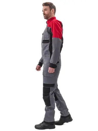 Костюм ГОРОД с БР (т.серый/черный/красный)