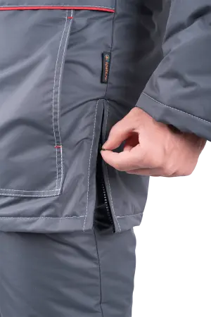 Костюм ЕНИСЕЙ зимний с ПК (серый/красный)