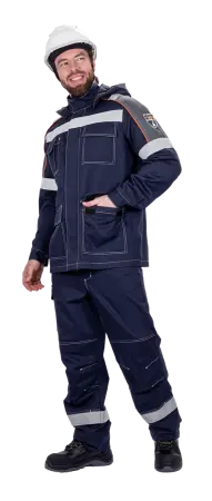 Костюм МЕГАСТАТОЙЛ NEW с БР (т.синий/серый/оранжевый)