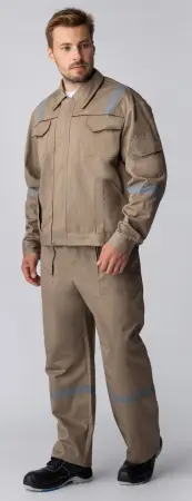 Костюм РЕСПЕКТ с БР (бежевый/коричневый)