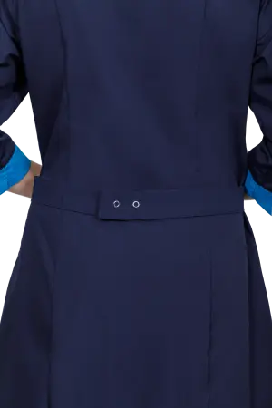 Халат САКУРА женский (т.синий/голубой)