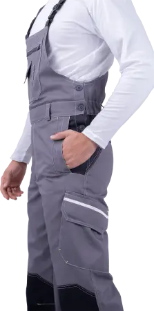 Полукомбинезон ЭДВАНС (серый/т.серый/черный)