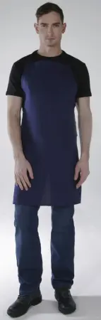 Фартук с грудкой Диагональ (т.синий)