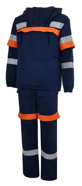 Костюм ЭНЕРГИЯ-АНТИГНУС-Б противоэнцефалитный 38,2 кал. с БР (т.синий/оранжевый)