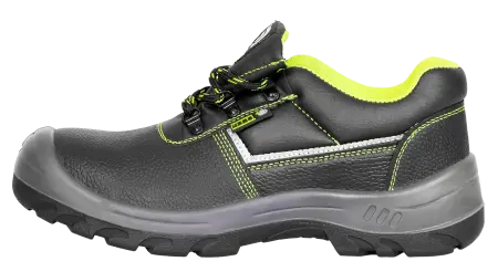 Полуботинки СПЕЦ ПУ/ПУ (черный/салатовый)