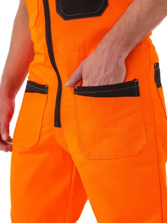Костюм ПРОТЕКТ-ЛЮКС сигнальный с ПК (оранжевый/черный)