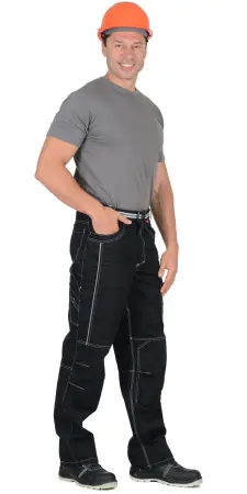 Брюки СИРИУС-ПРЕСТИЖ кант СВМ (черный)