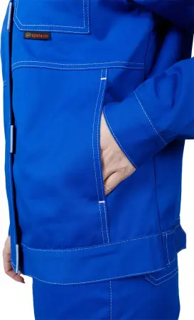 Костюм РАЦИОНАЛИЗАТОР женский с БР (василёк/серый)