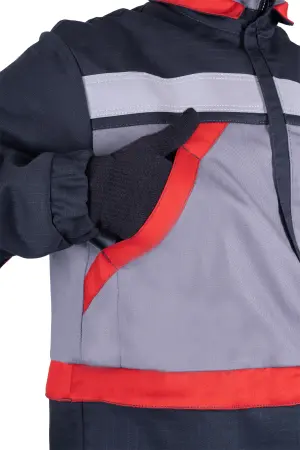 Костюм ЭЛЕКТРОСТОП ТЕРМО ЗЭТВ 30 противоэнцефалитный с БР (серый/красный)