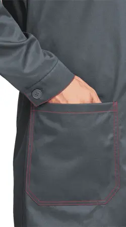 Халат RONTA HL541 (т.серый/красный)