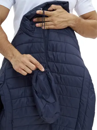 Куртка ДЕМИ стеганая зимняя (т.синий)