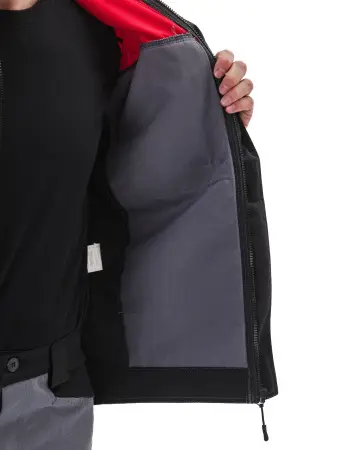 Костюм ГОРОД с БР (т.серый/черный/красный)