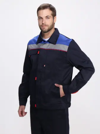 Костюм ФЛОФТ-1 СОП UZ с БР (т.синий/васильковый/красный)