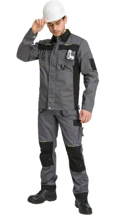 Костюм RONTA KS808 с БР (т.серый/черный/лайм)