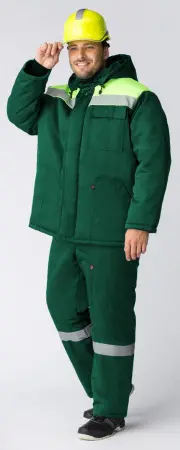 Костюм ПАРТНЕР NEW зимний с ПК (зеленый/лимон)