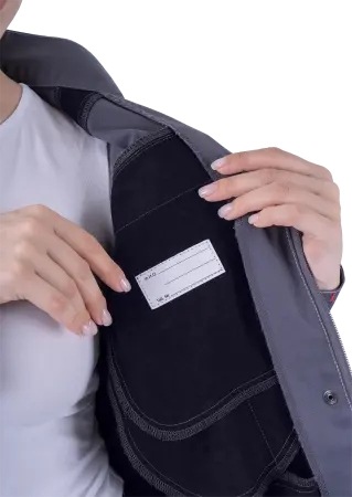 Куртка ТУРБО SAFETY женская (серый/чёрный/красный)