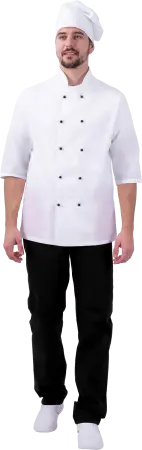 Костюм ШЕФ-ПОВАР (белый/черный)