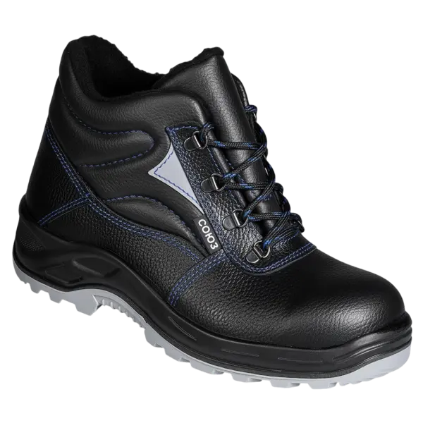 Ботинки СОЮЗНИК ПУ/ТПУ нат.кожа иск.мех с МП (черный)