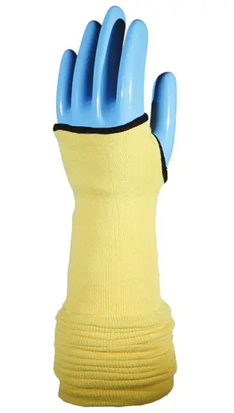 Нарукавники АРАМАКС СЛИВЗ (SL-306), Kevlar® (двойной, тяжелый), без покрытия, оверлок, цвет желтый Нарукавники АРАМАКС СЛИВЗ (SL-306), Kevlar® (двойной, тяжелый), без покрытия, оверлок, цвет желтый
