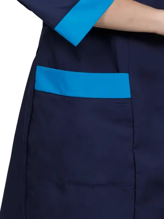 Халат САКУРА женский (т.синий/голубой)