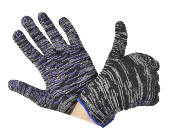 Перчатки х/б ЛЮКС Березка ПВХ-волна 10кл ОТГРУЗКА КРАТНО 10 ПАР