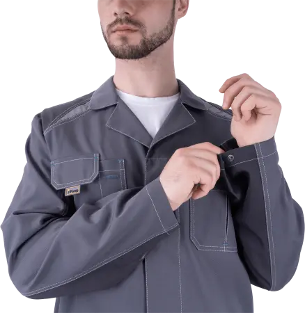 Халат ТУРБО SAFETY (серый/т.серый)