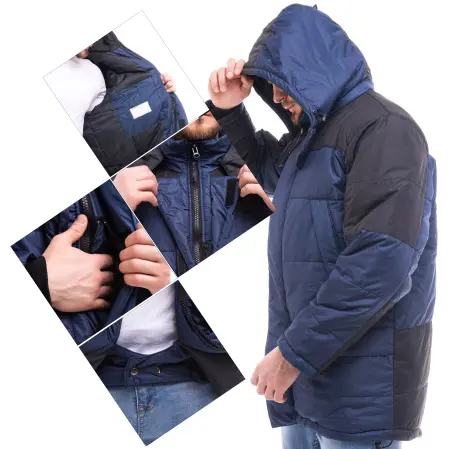 Куртка СИТИ зимняя (т.синий/чёрный)